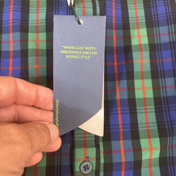 William Murray Golf Button Down Up Shirt Tartan Plaid Mens XXL 2XL NEW NWT - Picture 6 of 9